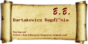 Bartakovics Begónia névjegykártya
